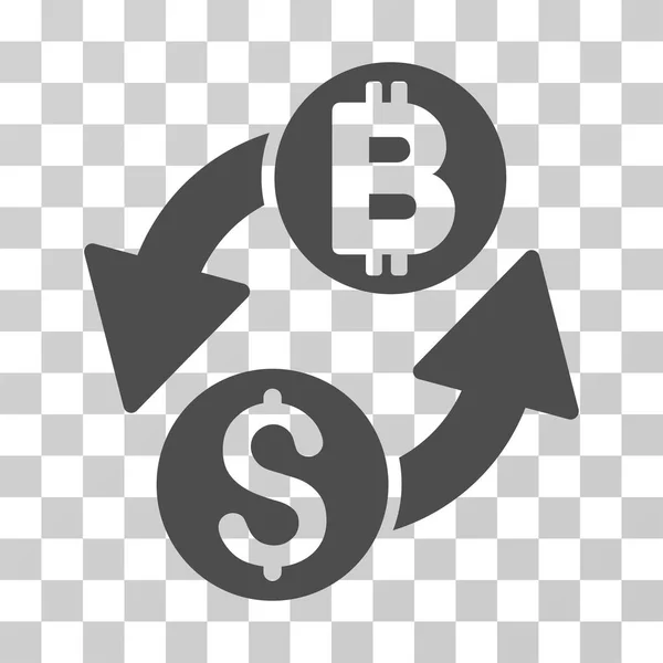 Εικονίδιο του δολαρίου Bitcoin Exchange φορέα — Διανυσματικό Αρχείο