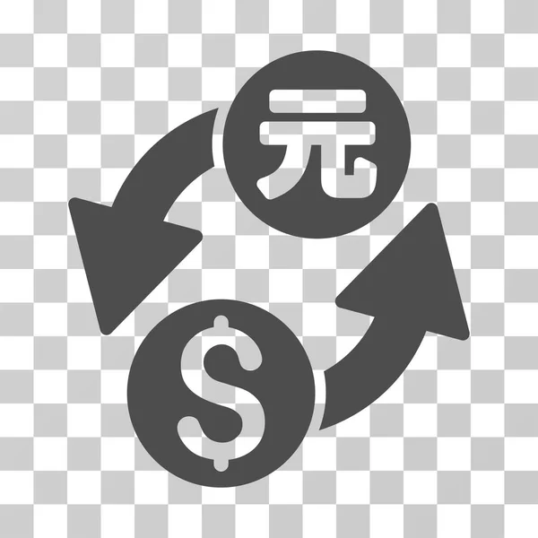Dólar Yuan Exchange Vector Icon — Vetor de Stock