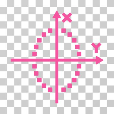 Elips çizim vektör simgesi