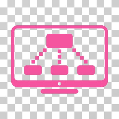 Hiyerarşi monitör vektör simgesi