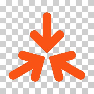 Üçlü Collide okları vektör simgesi