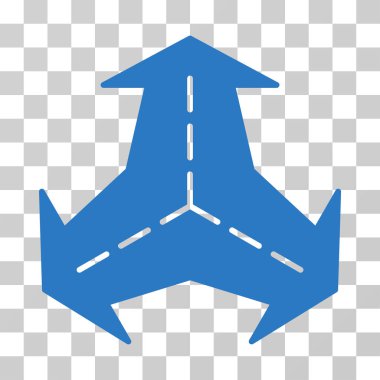 Kavşak yön vektör simgesi