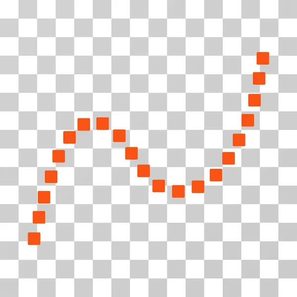 Icône vectorielle à courbes pointillées — Image vectorielle