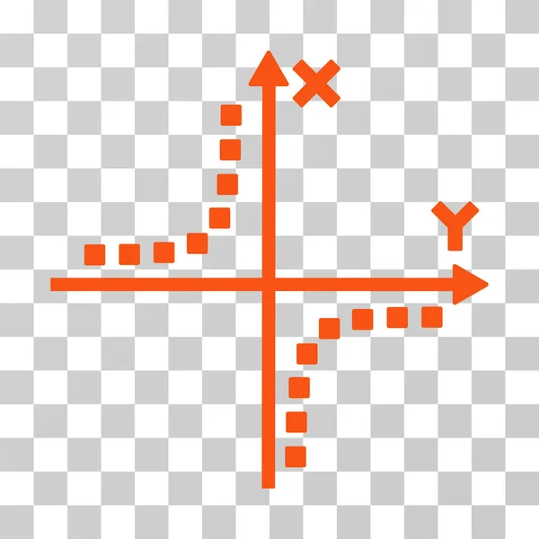 Векторная икона гиперболы — стоковый вектор