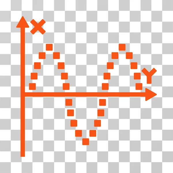 Icône vectorielle de tracé sinusoïde — Image vectorielle