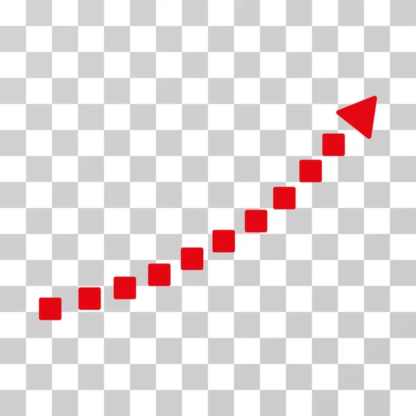 Icône vectorielle de tendance de croissance pointillée — Image vectorielle