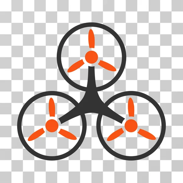 Lucht Tricopter Vector Icon — Stockvector