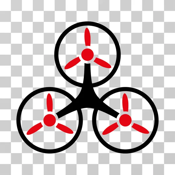 Vzduchu Tricopter vektorové ikony — Stockový vektor