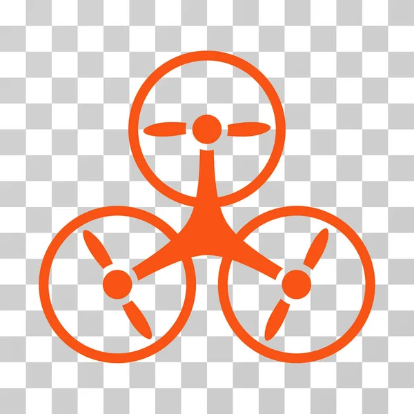 Tricopter Drone векторної Icon — стоковий вектор