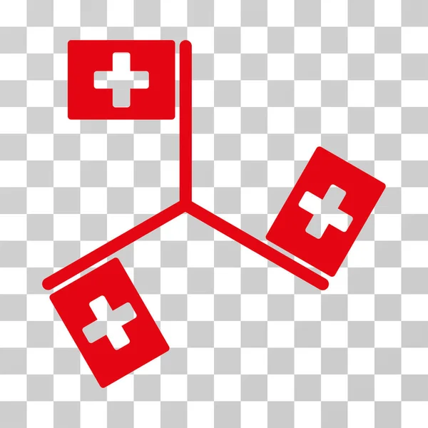 Hospital Flags Vector Icon — Stock Vector