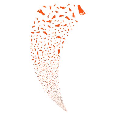 İnsan ayak izi rastgele akım