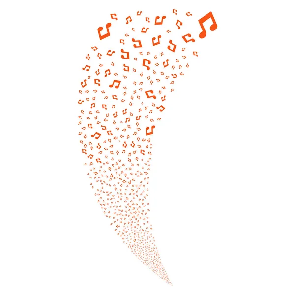 Notes de musique Stream aléatoire — Image vectorielle