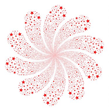 Konfeti yıldız havai fişek girdap çiçek