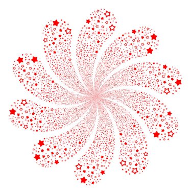 Dekorasyon yıldız havai fişek girdap çiçek