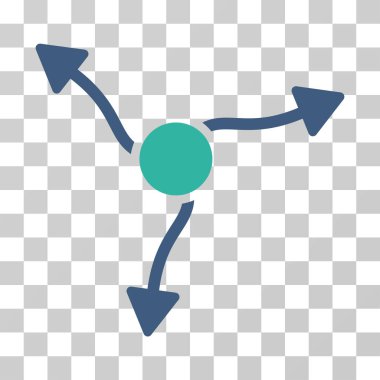 Eğri ok vektör simgesi