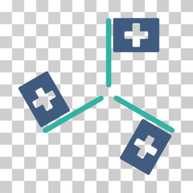 Hastane bayrakları vektör simgesi