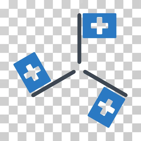 Krankenhaus flaggt Vektor-Symbol — Stockvektor