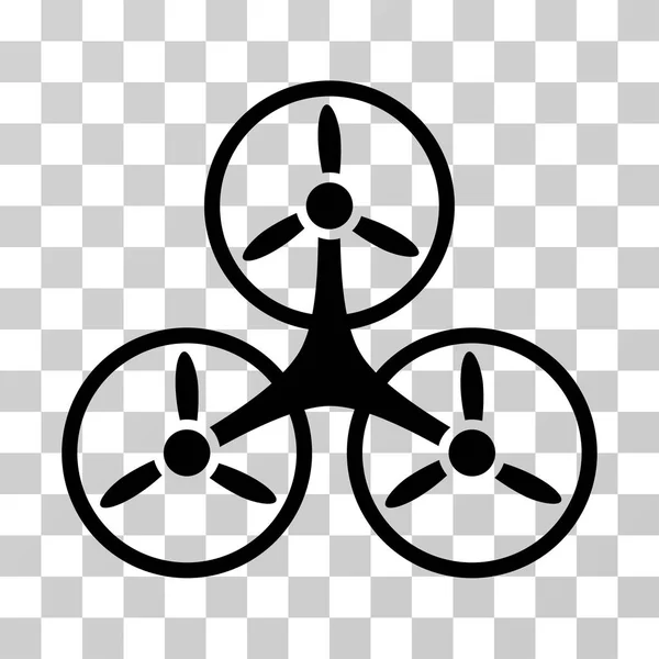 Воздух Tricopter Векторный Icon — стоковый вектор