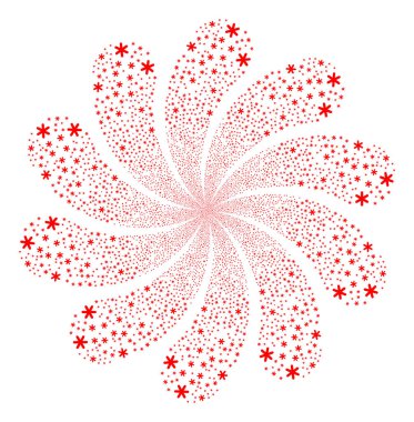 Kar tanesi havai fişek girdap çiçek