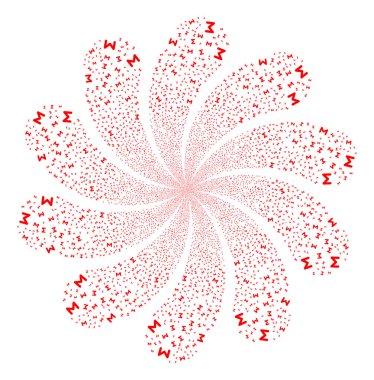 Toplam havai fişek girdap çiçek