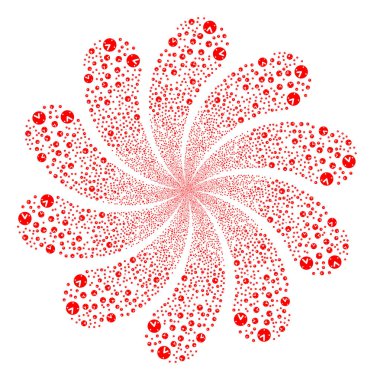 Saat havai fişek girdap çiçek