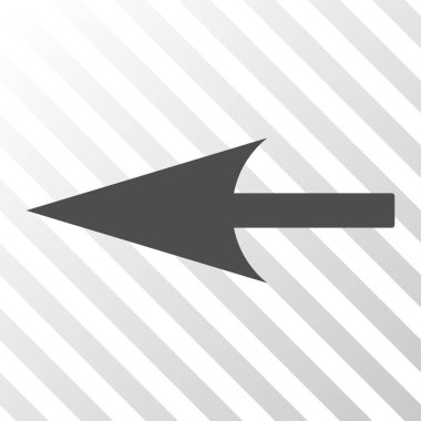 Keskin sol ok vektör simgesi