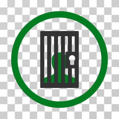 Kapalı mahkum vektör simgesi