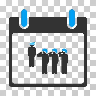 Ordu kadrosu takvim gün vektör simgesi