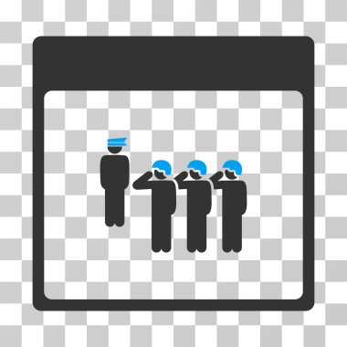 Ordu kadrosu takvim sayfası vektör simgesi