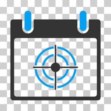 Bullseye takvim gün vektör simgesi