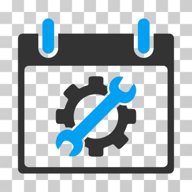 Yapılandırma araçları takvim gün vektör simgesi