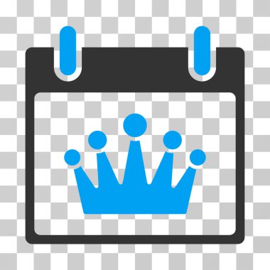 Taç takvim gün vektör simgesi