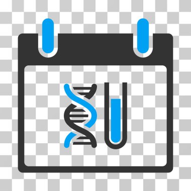 DNA analizi takvim gün vektör simgesi