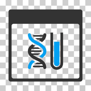 DNA analizi takvim sayfası vektör simgesi