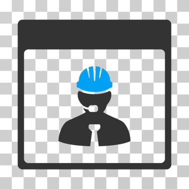 Mühendis takvim gün vektör simgesi