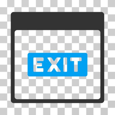 Çıkış resim yazısı takvim sayfası vektör simgesi