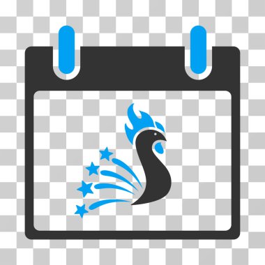 Festival horoz takvim gün vektör simgesi