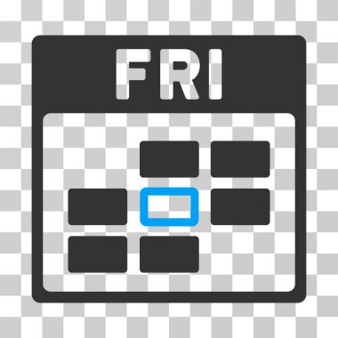 Cuma takvim kılavuz vektör simgesi