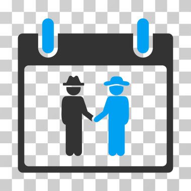 Gemtlemen el sıkışma takvim gün vektör simgesi