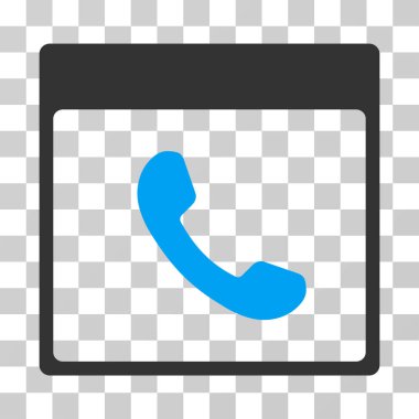 Telefon takvim sayfası vektör simgesi