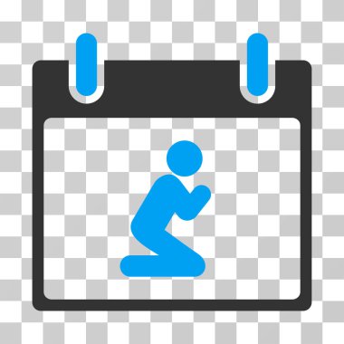 Kişi takvim gün vektör simge dua