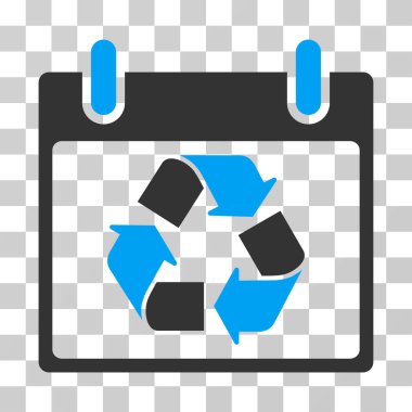 Geri dönüşüm takvim gün vektör simgesi