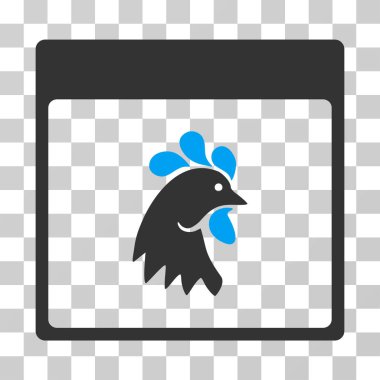 Horoz baş sayfa vektör simge takvim