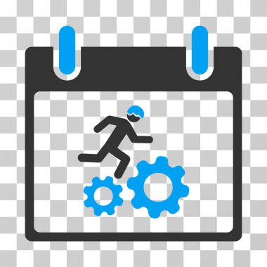 Çalışan işçi takvim gün vektör simgesi