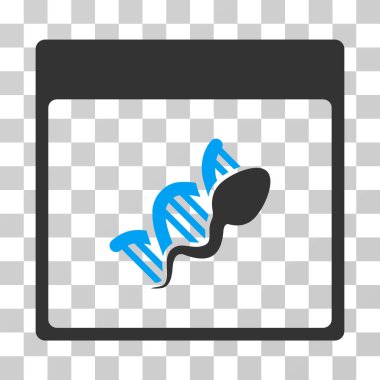 Sperm Dna çoğaltma takvim sayfası vektör simgesi