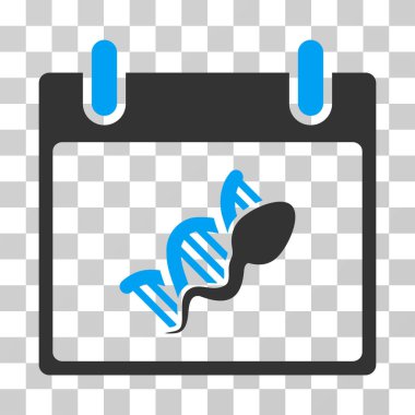 Sperm Dna çoğaltma takvim gün vektör simgesi