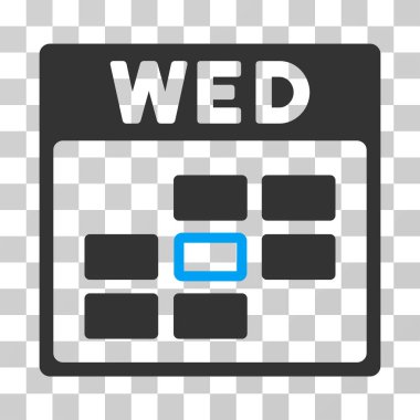 Çarşamba takvim kılavuz vektör simgesi