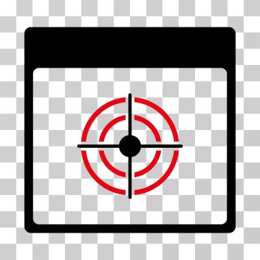 Bullseye takvim sayfası vektör simgesi
