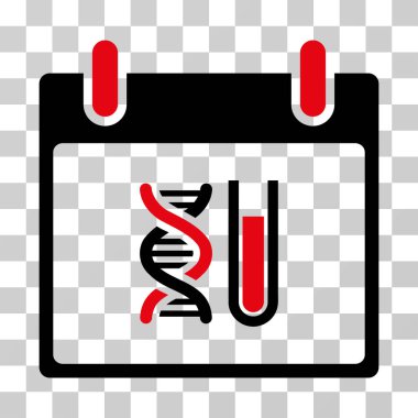 DNA analizi takvim gün vektör simgesi