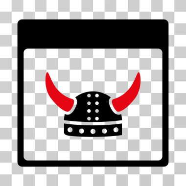 Boynuzlu eski kask takvim sayfası vektör simgesi